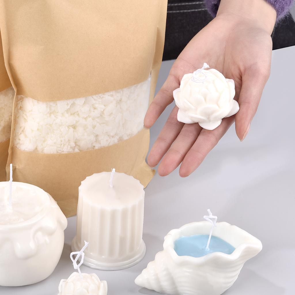 50/100/250/500/1000g Natürliches Sojawachs Granulat Duftkerzenmaterial Ohne Zusatzstoffe Für DIY Kerzenherstellung Zubehör Materialien
