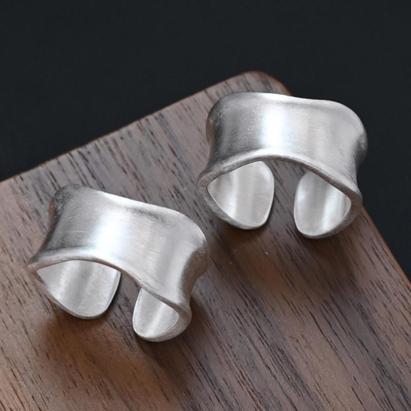 VENTFILLE 925 Sterling Silver Frosting Ring For Women Minimalist Irregular Versatile Fashion Elegant Jewelry Gift Dropshipping