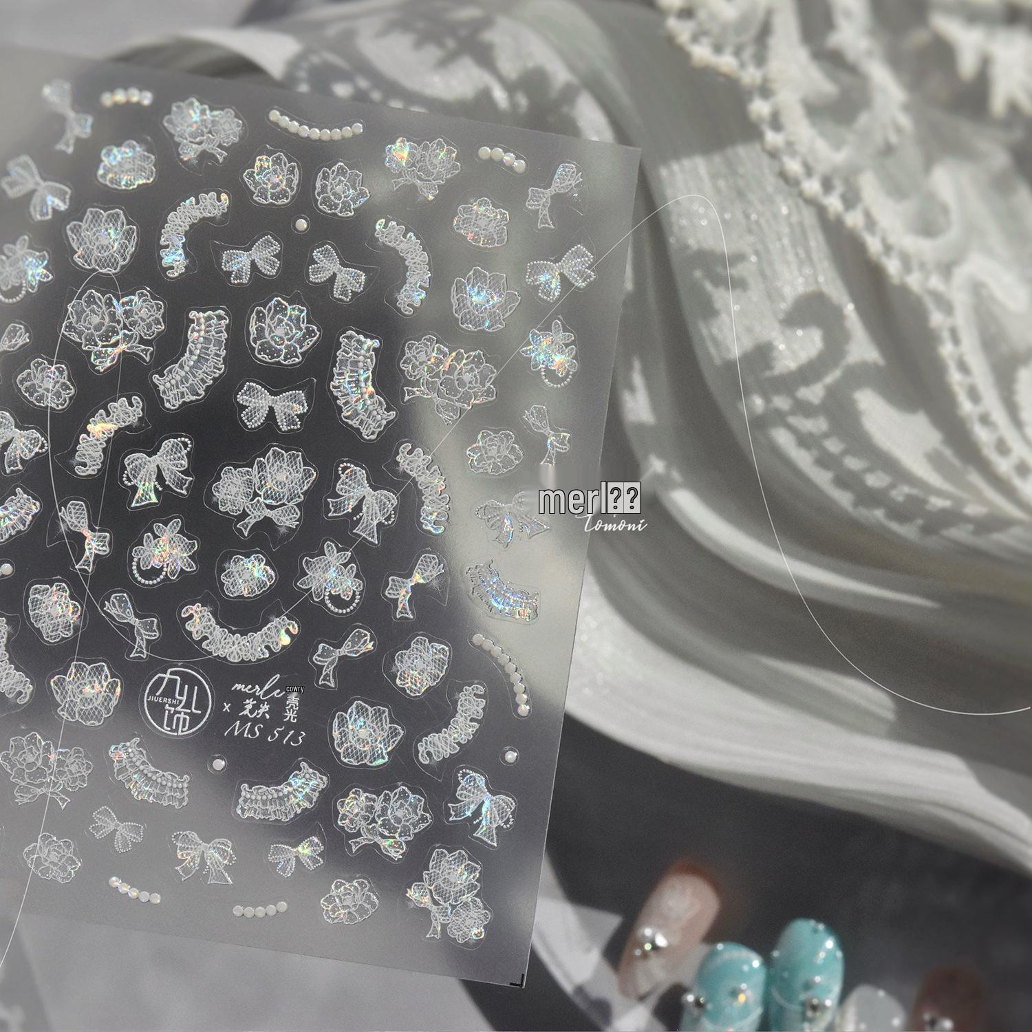 

Tomoni Shell Light Nail Stickers: Must-Have Ribbon Flower Phone Decor