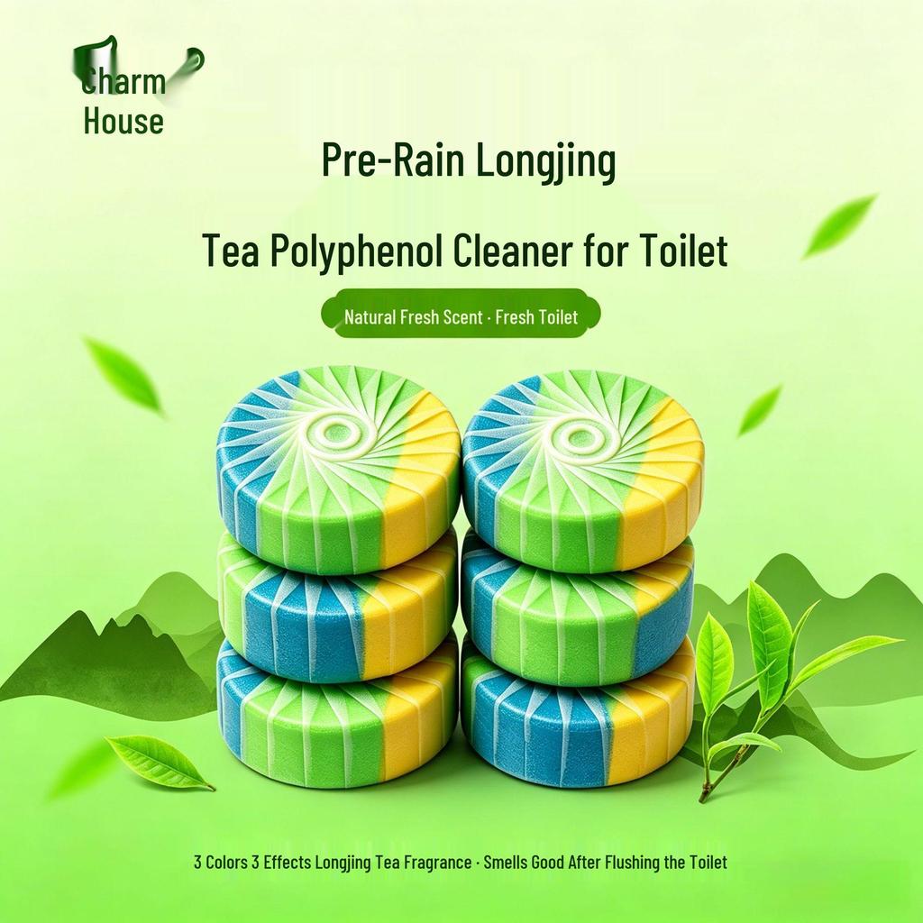 Long-Lasting Antibacterial Fragrant Toilet Bowl Cleaner - Blue Bubbles with Deodorizing Three-Color Formula