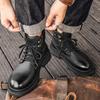 Fashion New Men's Leather Boots Brand Retro Comfortable Boots for Men 2025 Fashion High Top Non Slip Casual Shoes Business Work Shoes