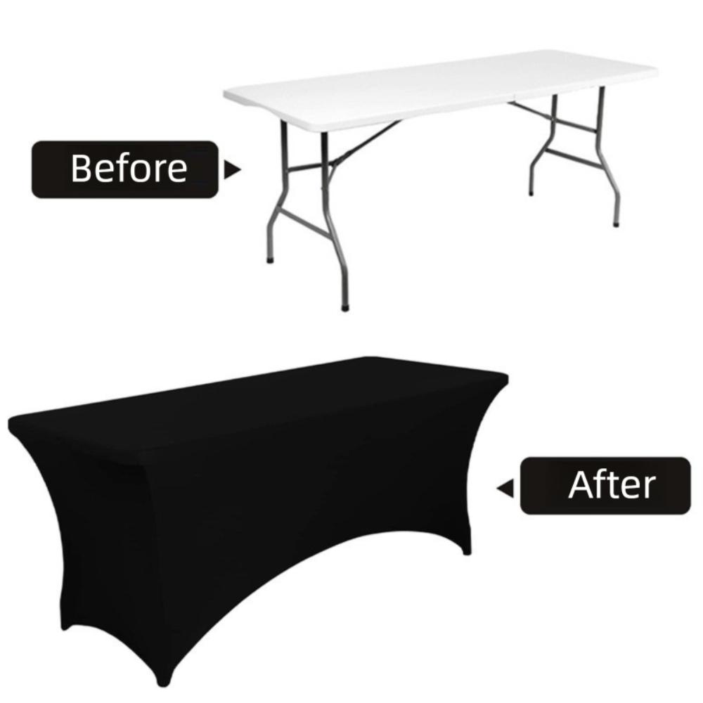 Washable Rectangular Table Cloth Universal Bed Cover Black Birthday Table Cover  Beauty Massage