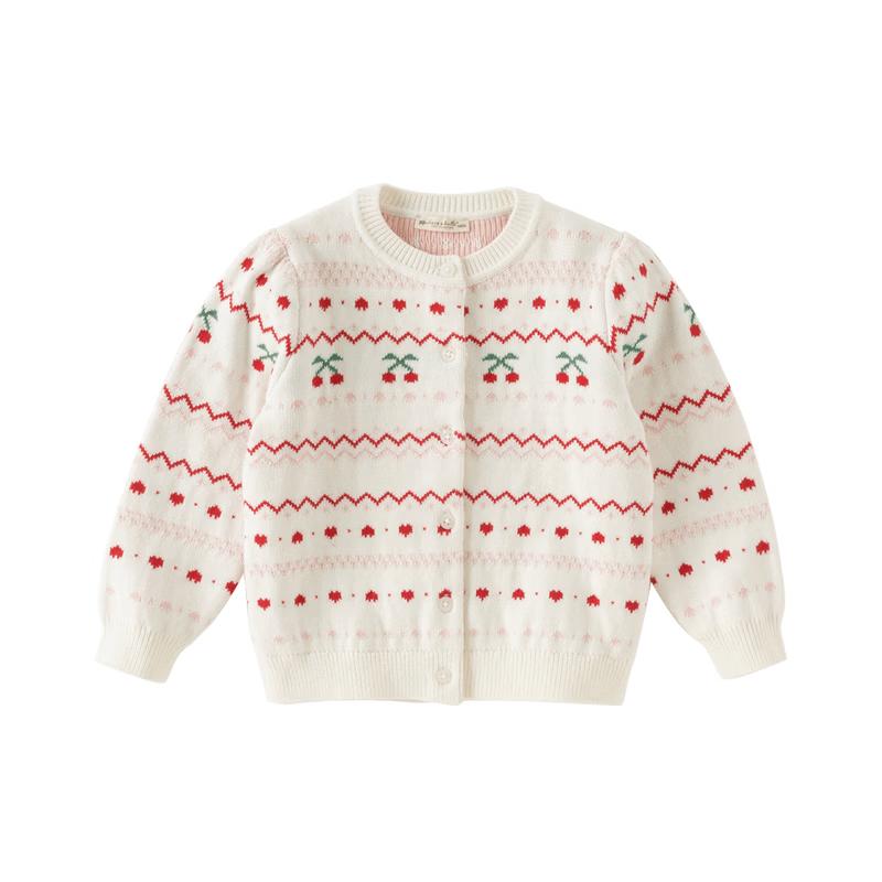 Dave & Bella Girls' Pure Cotton Cardigan Sweater