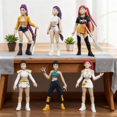 5/6/8 Stück Kpop Hunter Figur Kuchenaufsatz Animierter Film Inspiriert Zeichentrickfigur Figur Statue Sammlermodell Büro Schreibtisch Dekoration Ornament