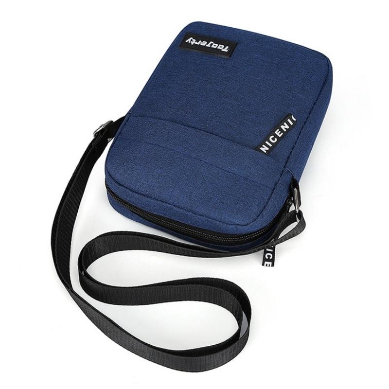 Men's Small Trendy Shoulder Bag, Small Messenger Bag, Fashion Simple Nylon Mobile Phone Bag