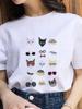 Women Fashion 2022 Cartoon Shirt Print Summer T-shirts Female Sexy T-Shirt Aesth