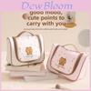 Portable Hanging Toiletry Bag With Embroidery For Travel And Makeup Storage
