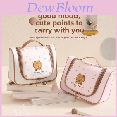 Portable Hanging Toiletry Bag With Embroidery For Travel And Makeup Storage