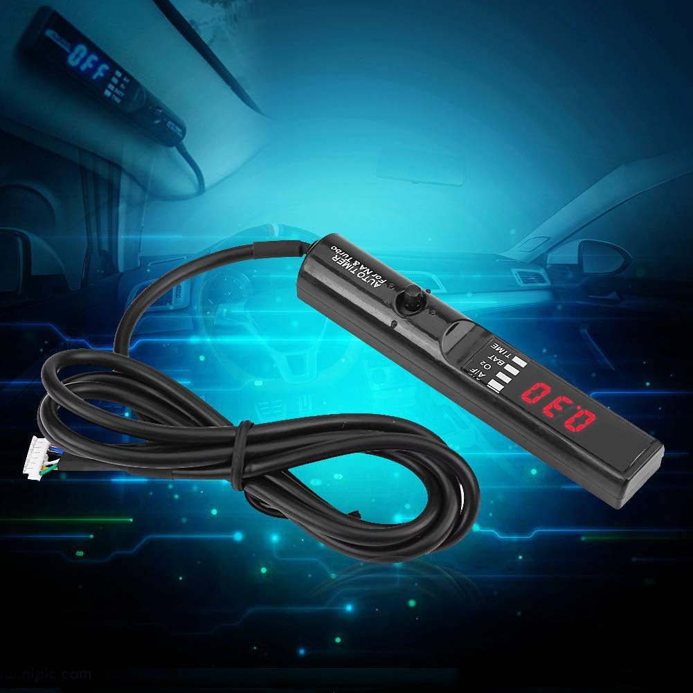 12V Universal Turbo Timer with Digital LED Display, Black Pen Control Unit, Compatible with Various Turbocharged Vehicles