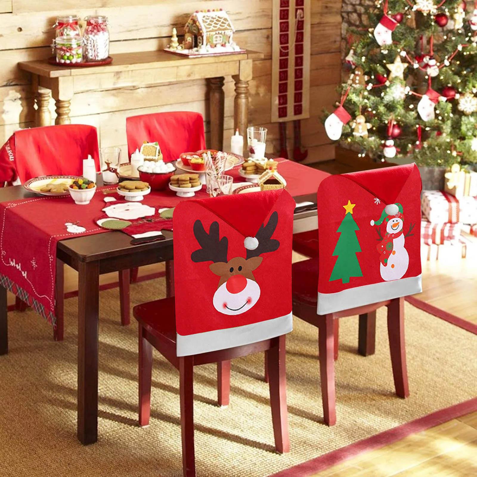 Christmas Chair Cover 1pc Santa Chair Cover Christmas Chair Cover Christmas Chair Cover For Christmas Sofa Covers Leather