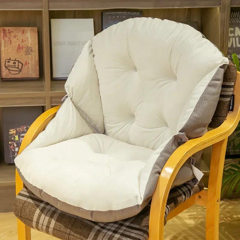 Plush Dining Chair Cushion Thickened Warm Cushion In Winter Office Lumbar Cushion Computer Chair Cushion Warm One-piece Cushion