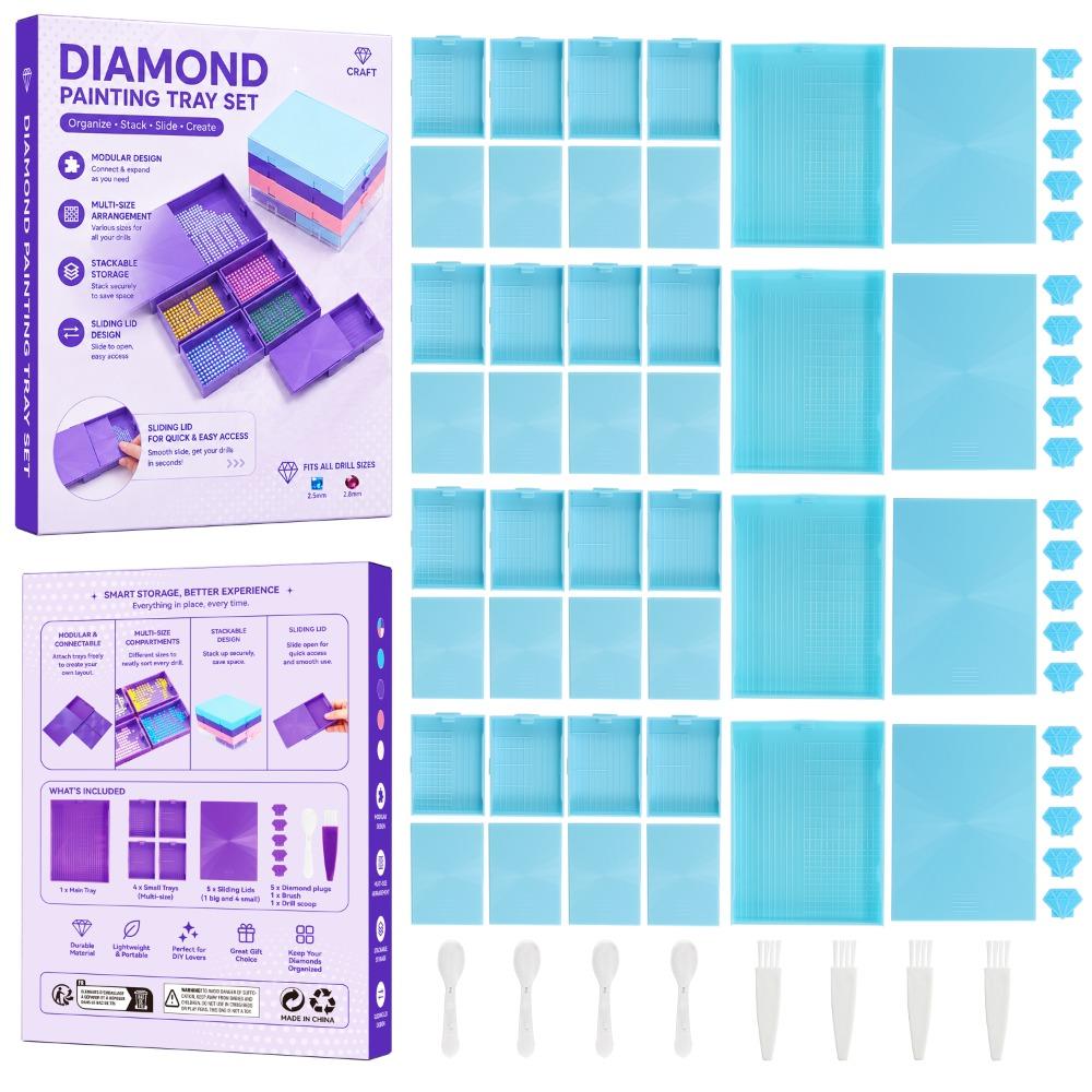 Multi-grid Diamond Sorting Tray Anti-spill Diamond Sorting Plate New Drill Storage Box Art Lovers