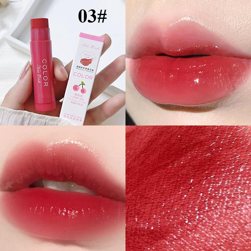 Baume à Lèvres Teinté Hydratant Teinte Baie avec Gloss à Lèvres & Baume à Lèvres Hydratants Longue Tenue Couleur Baie pour Soin des Lèvres Sèches