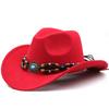 Cappelli da cowboy europei e americani delle regioni occidentali, cappelli a cilindro in lana alla moda maschile e femminile, cappelli da cowboy tibetani in stile etnico