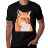 Watercolor Fox T-shirt Man T Shirt Luxury Man Graphic T Shirt T Shirts Designer T-shirt