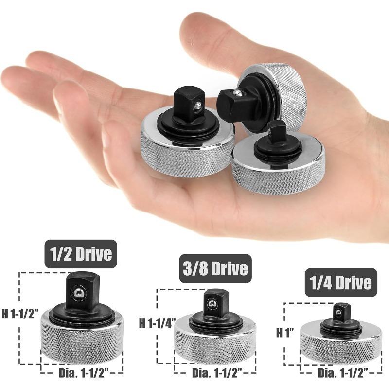 3-teiliges Mini-Ratschen-Steckschlüssel-Set Kohlenstoffstahl-Ratsche Steckschlüssel Finger Umkehrbar Daumenrad Steckschlüssel 1/2 3/8 1/4 Zoll