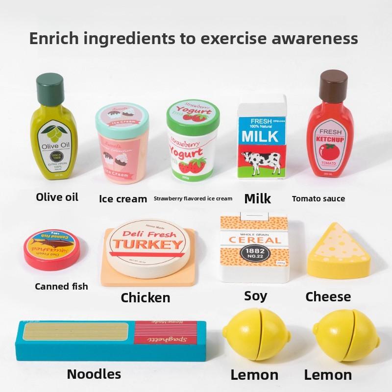 Pretend Play Kids Food Set With Milk Ice Cream Toys For Interaction Parentchild