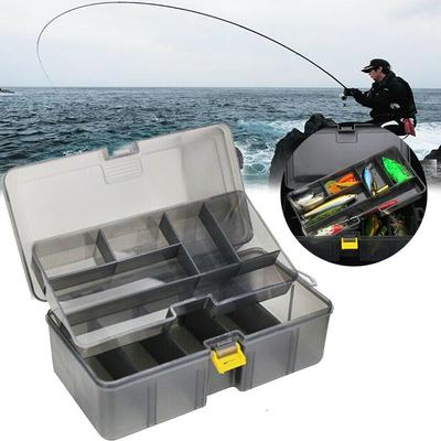 Capacity Organizer Durable Practical Bait Storage Case Double Layers Waterproof Fishing Tackle Box
