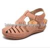 Women's 2020 Wedge Sandals - European & American Style, Casual, Large Size, Solid Color Stitching