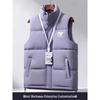 Men's Custom Logo Thick Autumn/Winter Cotton Work Vest with Stand Collar