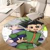 1pc Hunter X Hunter Killua & Gon Round Carpet - Anime Cartoon Design Chair Mat, Non-Slip Rug for Office, Home Decor, Living Room