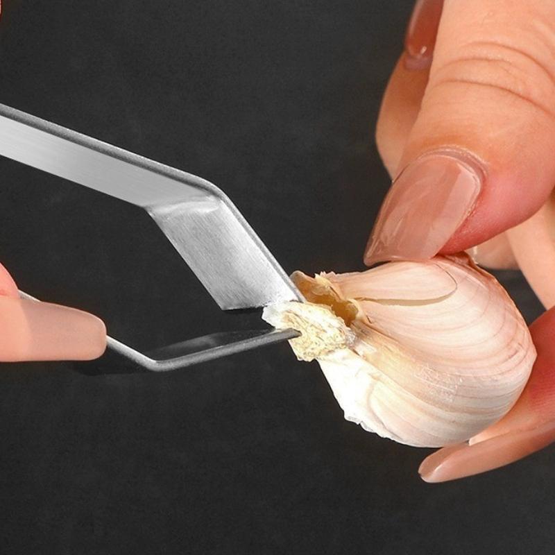 2 Stück Edelstahl Fischgrätenpinzette Zange Clip Zieher Entferner Zange Fischgrätenzupfklammer Knoblauchschäler Haarentfernungsklammer