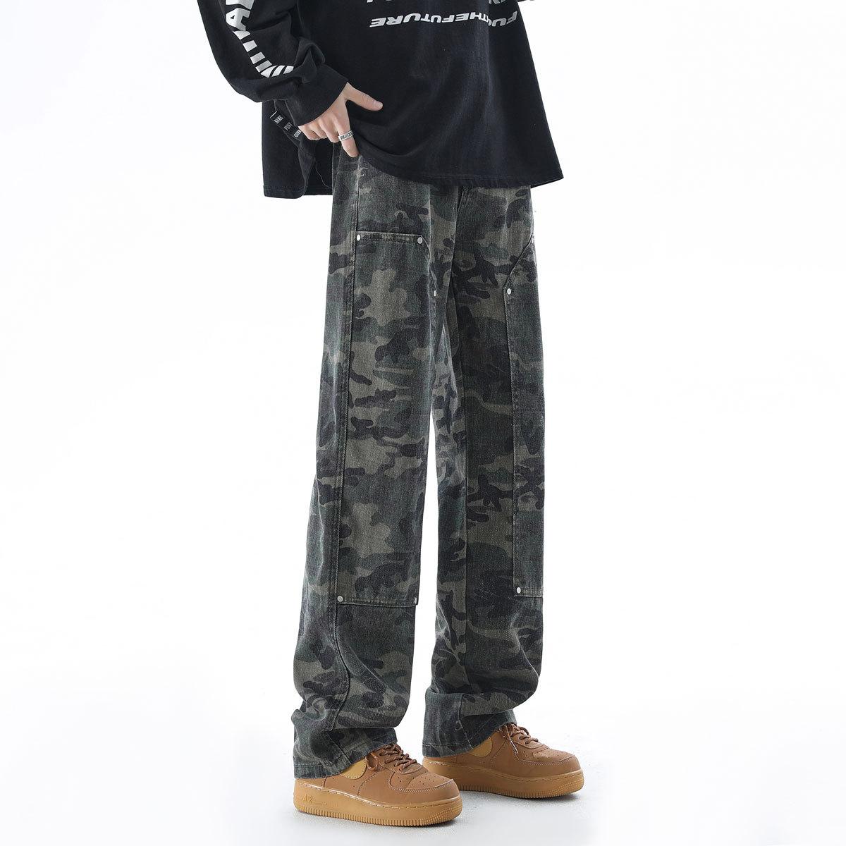 

Весна и Осень Мужские Европейский и Американский Стиль Вибрации Ретро Камуфляжные Рабочие Брюки Для Альпинизма, Кемпинга, Лесозаготовки, Штурмовики M камуфляжный