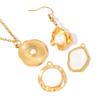 4Pcs Stainless Steel Shell Pearl Charm Pendants Drop Oil Dot Drill Craft DIY Jewelry Making Necklace Bracelet Accessories