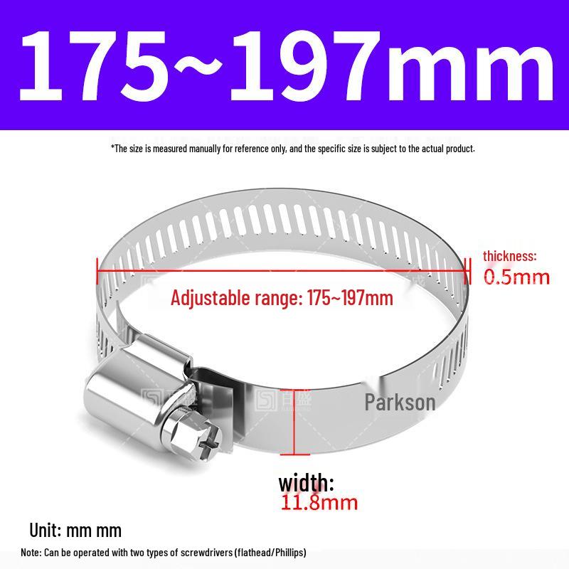 304 Stainless Steel Heavy Duty Hose and Pipe Clamps