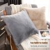 Modernes Luxus-Kissen aus Kaninchenfell – Plüschiges Kissen im europäischen Stil für Sofa, Auto oder Fensterbank