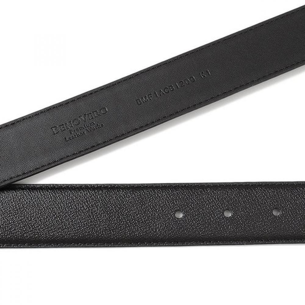 Benovero Men S Derby emboSSed Square Pin Buckle Belt Bmf1acb1209k1