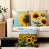 Sunflower Fashion Cushion Cover Plush Fabric Soft DoubleSided Printed Sofa Warm Winter Home Child Gift Pillow Case