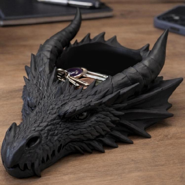 Stijlvolle Gotische Draak Ontwerp Kaarsenstandaard En Sieradenschaal 3D Geprint Plastic Unieke Kaars- En Sieradenorganizers