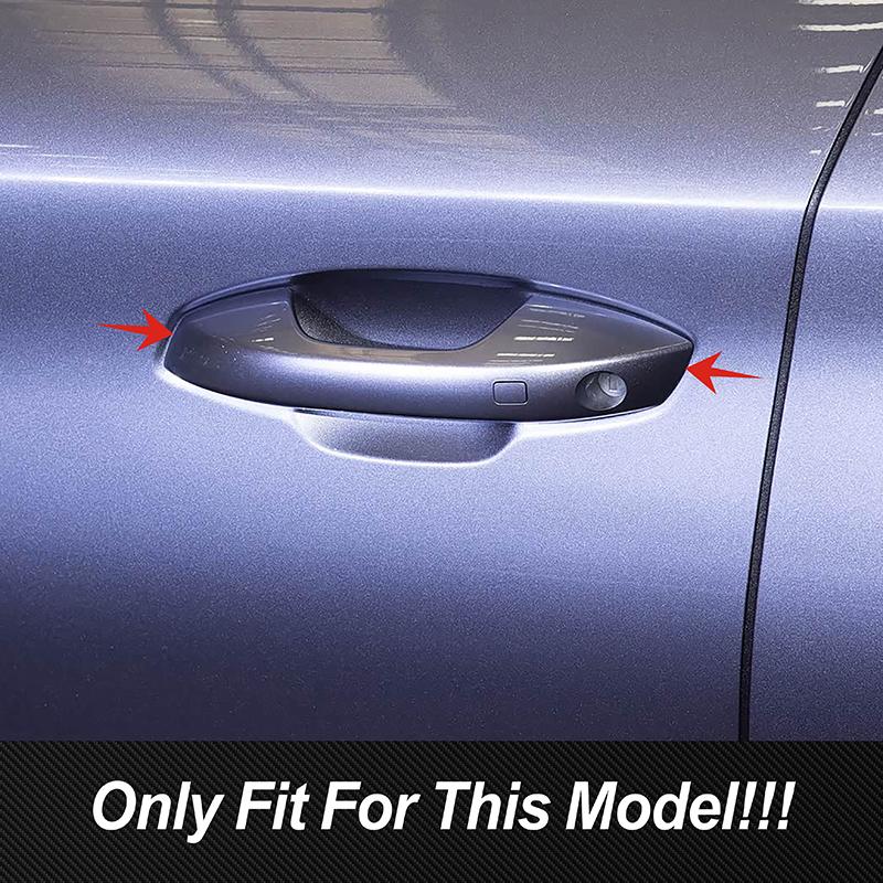 Car Styling Door Handle Frame Decoration Cover Trim For BYD Yuan PLUS  Carbon Fiber Color Exterior Accessories