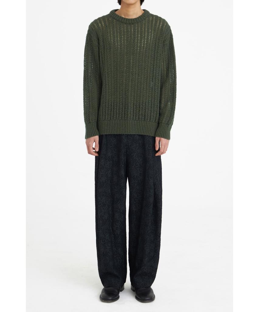 YOUTH Meshed Mohair Sweater_Olive