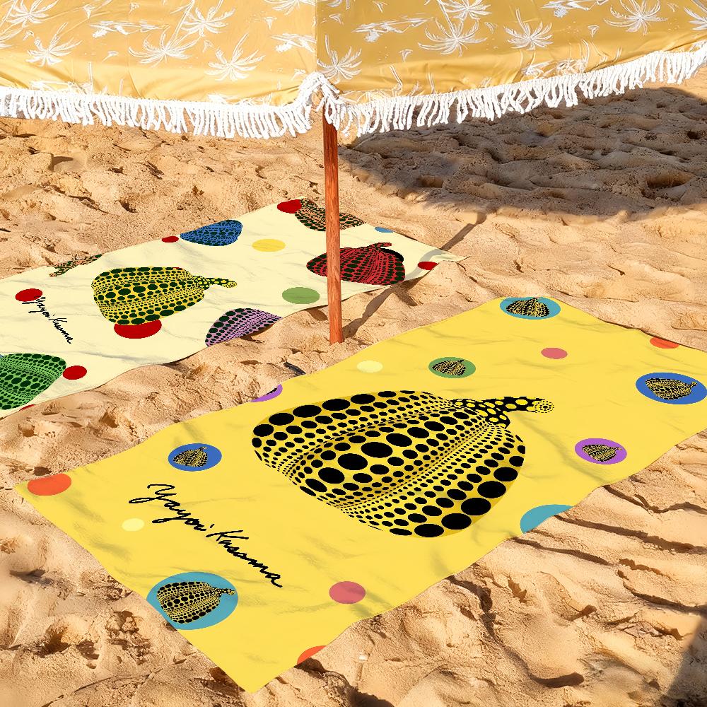 Art Y-Yayoi Kusama Towel Soft Pool Gift For Travel Gym Shower Camping Quick Dry Sports Large Beach Towels