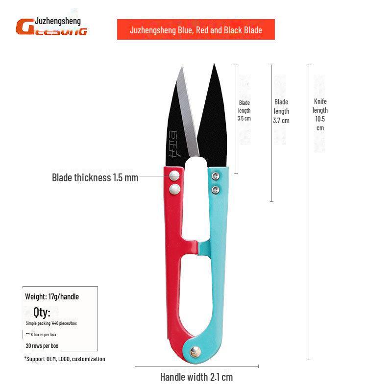 Nůžky na přízi a nit ve tvaru U: Ideální pro šití, křížkovou výšivku, vyšívání, rybářský vlasec a květinové aranžování.