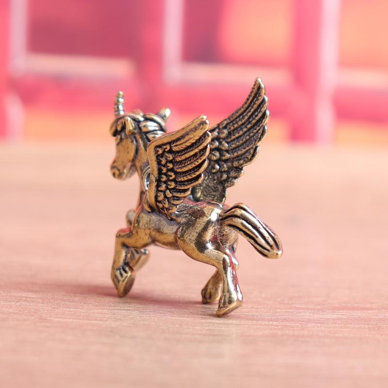 Antike Kupfer Europa Mythologische Tiere Tapfere Truppen Pferd Dekorationen Messing Pegasus Heimdekoration