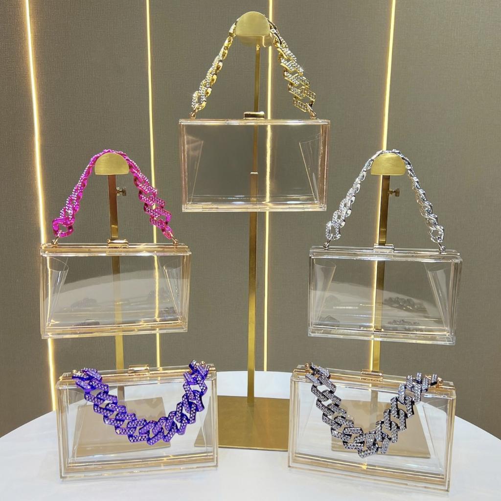 Diamond-studded Chain Handbag, Women's Bag, Clutch Bag, Tote Bag, Dinner Bag, Crossbody Bag
