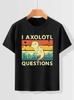I AXOLOTL QUESTIONGS Children Boy Girl T shirt 2026 New Summer Short Sleeve T-Shirt Cute Style kidS casual SPORTS Tops