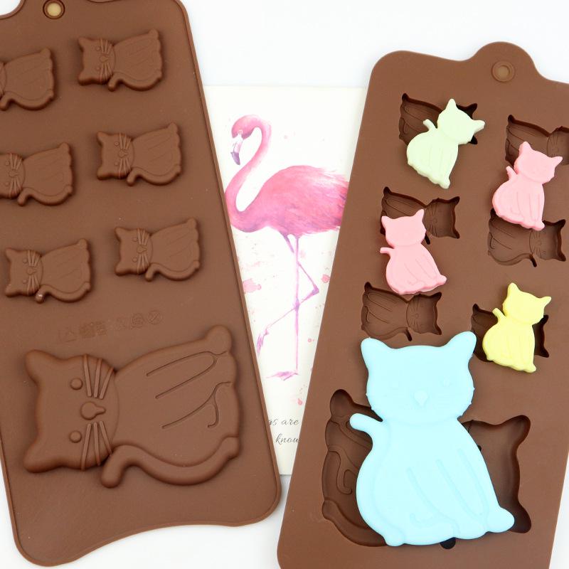 

7-Cavity Silicone Cat Chocolate and Pudding Mold for DIY Baking