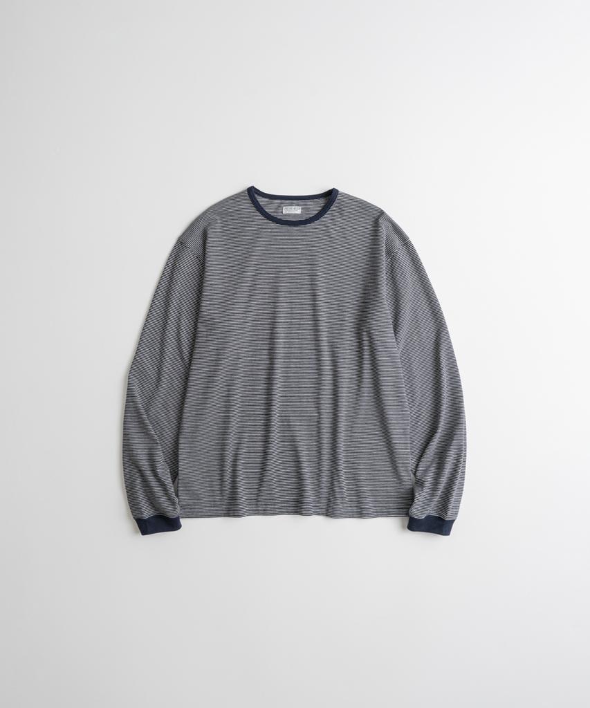 Bihebieo Crewneck Stripe L/S Shirts Grey/Navy