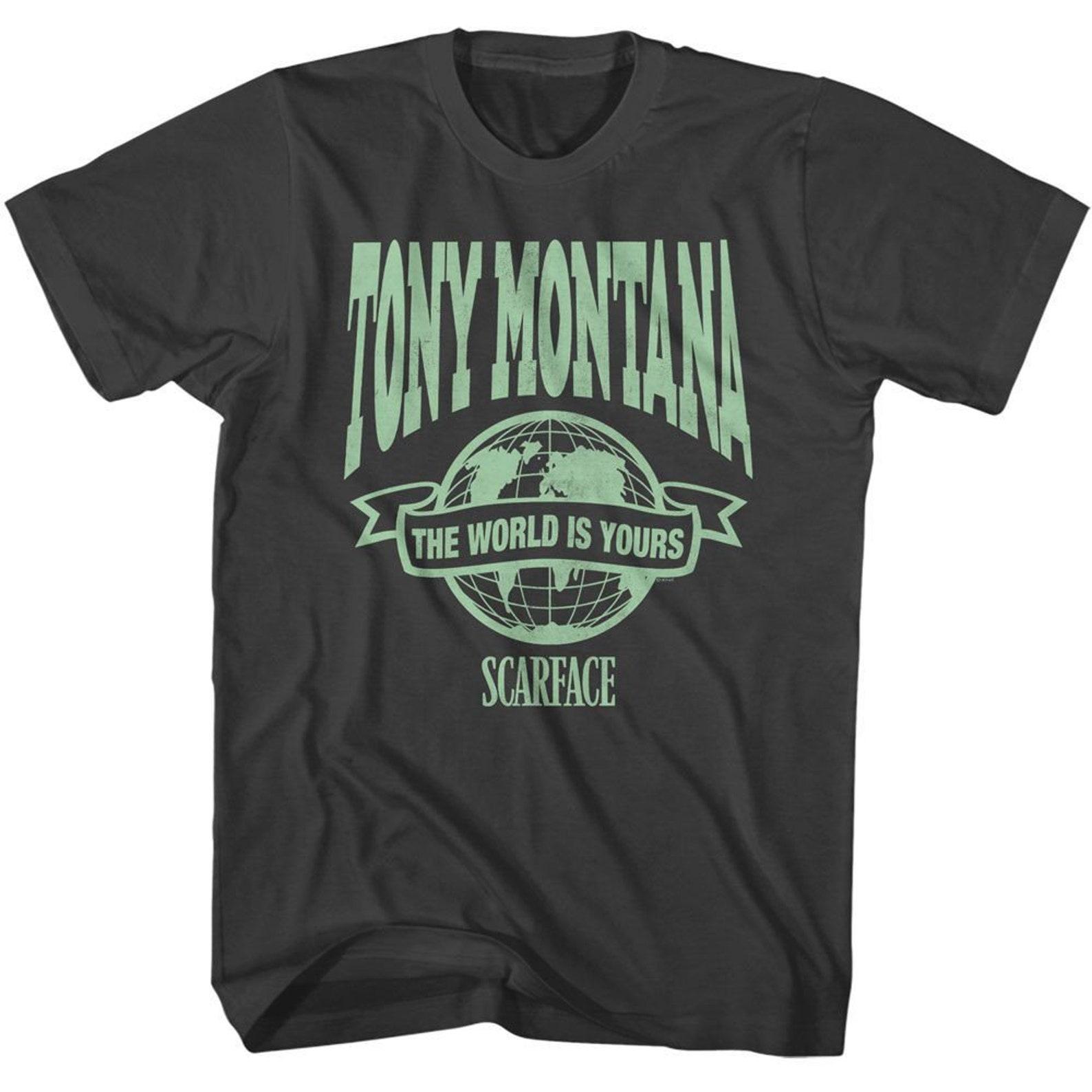 Scarface Banner Globe Smoke T-Shirt M
