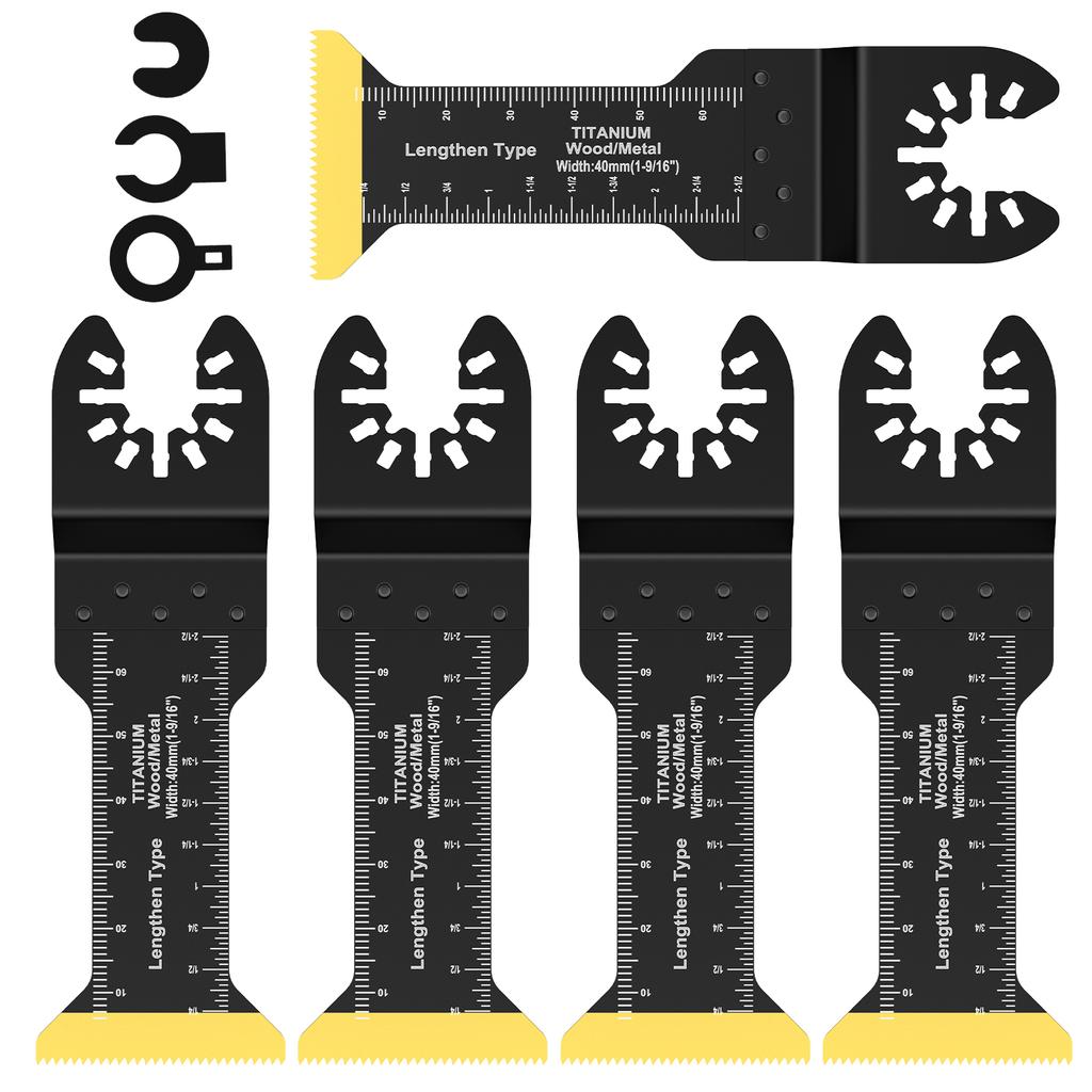 5/6pcs Titanium Swing Saw Blade Kit Bimetallic Swing Saw Blade Multi Blade Sharp Wear Resistant Fast Cutting Blade