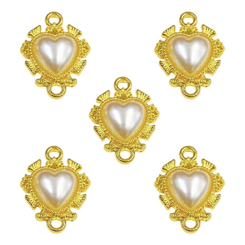 

5 Count Geometric Charm Jewelry Making Necklace Pendant Alloy Texture for Jewelry and Handmade Craft Accessories