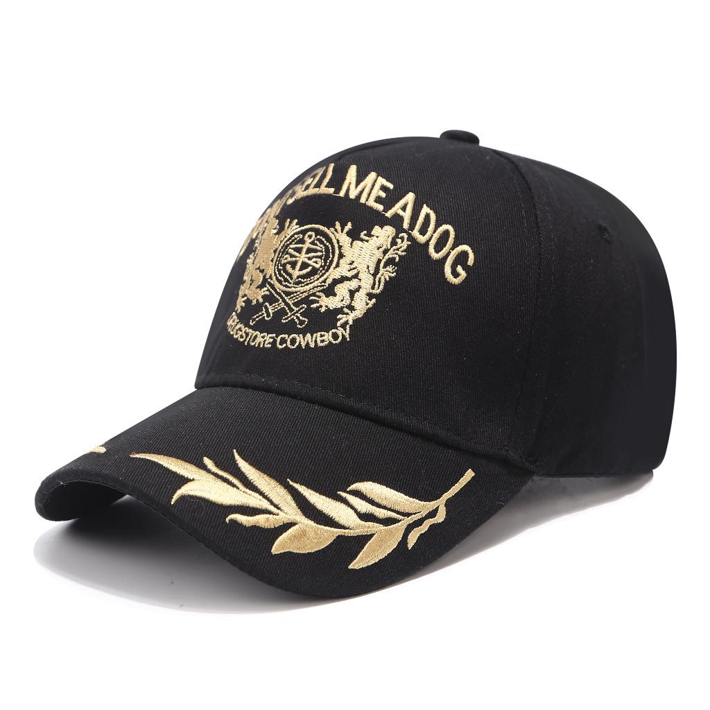 New Women Men's Baseball Cap Golden Wheat Ear Leisure Sun Hat Outdoor Casual Embroidered Caps Black Sport Hats