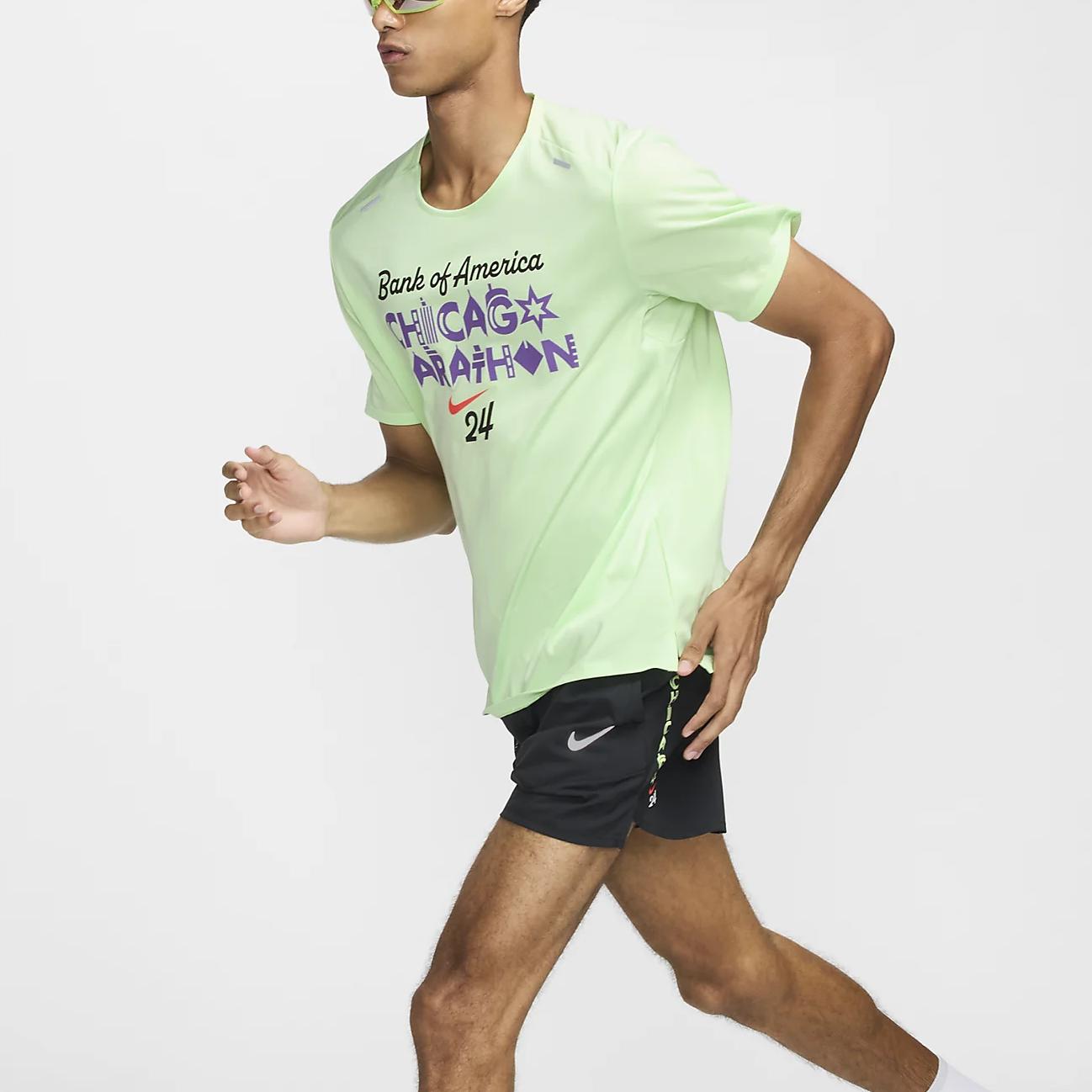 

New Nike Rise 365 Men s Dri FIT Short Sleeve Running Top FV6329-376 XL