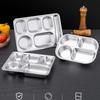 304 Stainless Steel Divided Meal Tray