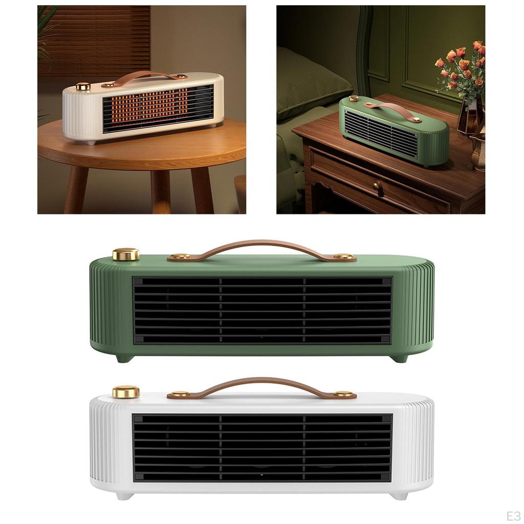Indoor Small Electric Space Heater 800W EU Adapter Quick Heating for Bedroom Green