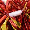 Cheerer Aerobics Pom Poms Pompoms for Dance Party School Sports Competition (Red Gold)